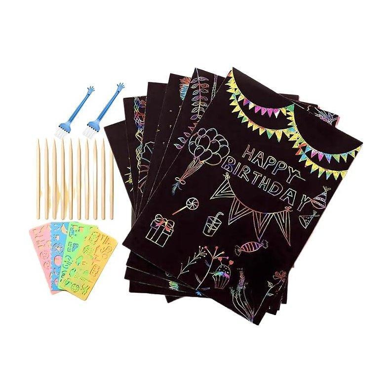 Подарочные блокноты для рисования, волшебные скретч-листы, набор для рукоделия для детей (арт. 21082443)