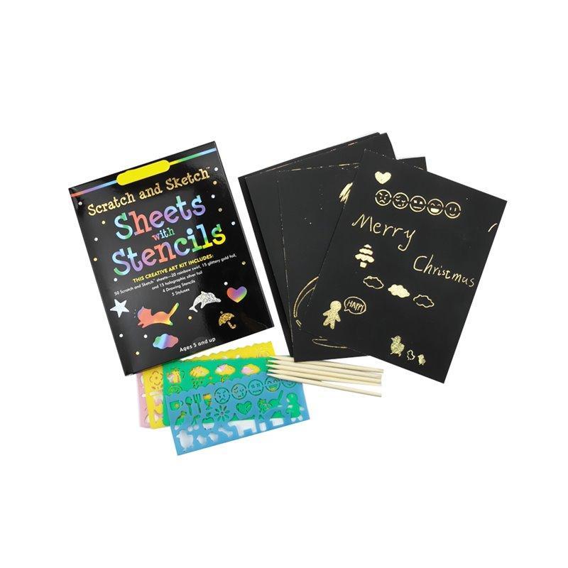 Радужная скретч-бумага "Сделай сам", украшения для праздников и вечеринок (арт. 21082453)