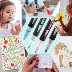 Набор блестящих маркеров, 12 цветов, для металла, стекла и альбомов (арт. 21101953)