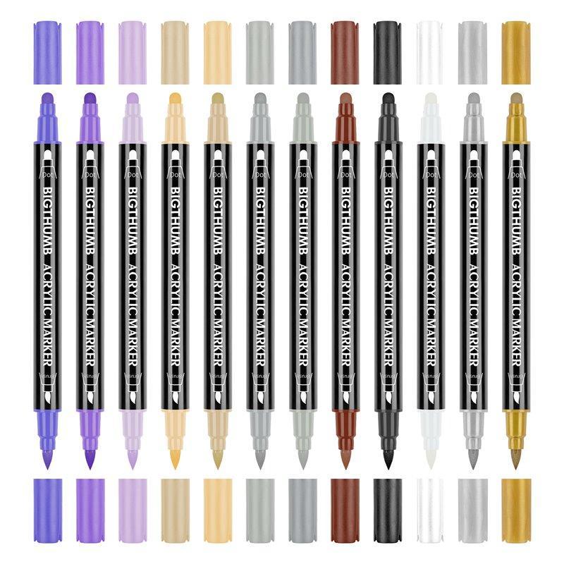 Маркеры с мягкой кистью и точками для гладкого письма (арт. 21101978)