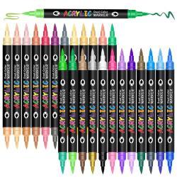 Двухточечные акриловые маркеры, 12 цветов, для рождественских украшений (арт. 21101983)