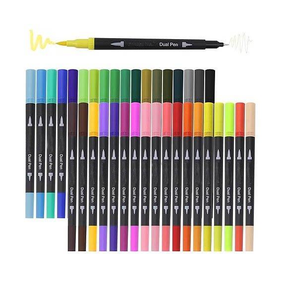 Фломастеры с кистью и тонким наконечником, набор для рисования на заказ (арт. 21102016)