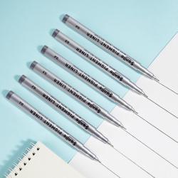 Набор из 9 тонких ручек Fineliner для рисования и эскизов, черные, разного размера (арт. 21102032)