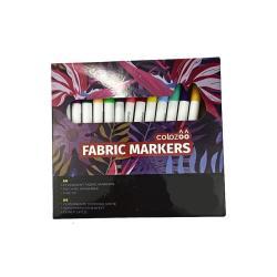 Тканевые маркеры с двойным наконечником, 12 цветов, двусторонние (арт. 21102069)