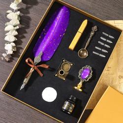 Высококачественный набор перьевых ручек с подарочной коробкой и печатью (арт. 21082033)