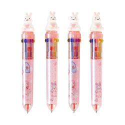 Цветная шариковая ручка Rabbit Pen, 10 цветов в одной ручке с логотипом (арт. 21082073)