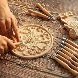 Набор инструментов для гравировки из углеродистой стали для работы по дереву (арт. 21082424)