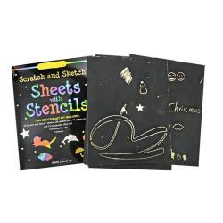 Скретч-листы из радужной бумаги Magic Paper Black, подарок для детей (арт. 21082447)