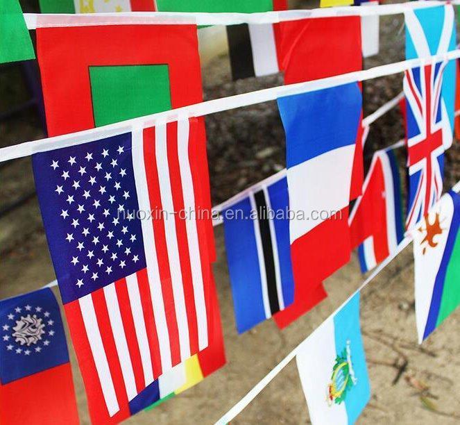 Полиэстеровые флажки 3м/5м/12м/24м на заказ, оптом (арт. 21102706)