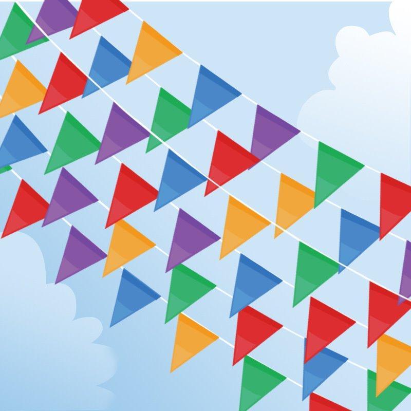 Праздничная декоративная треугольная гирлянда из полиэстера (арт. 21102857)