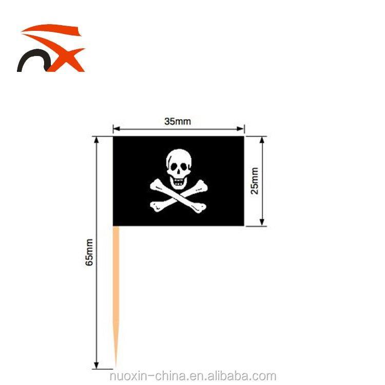 Мини-флаги Jolly Roger на зубочистке, печать на заказ (арт. 21102874)
