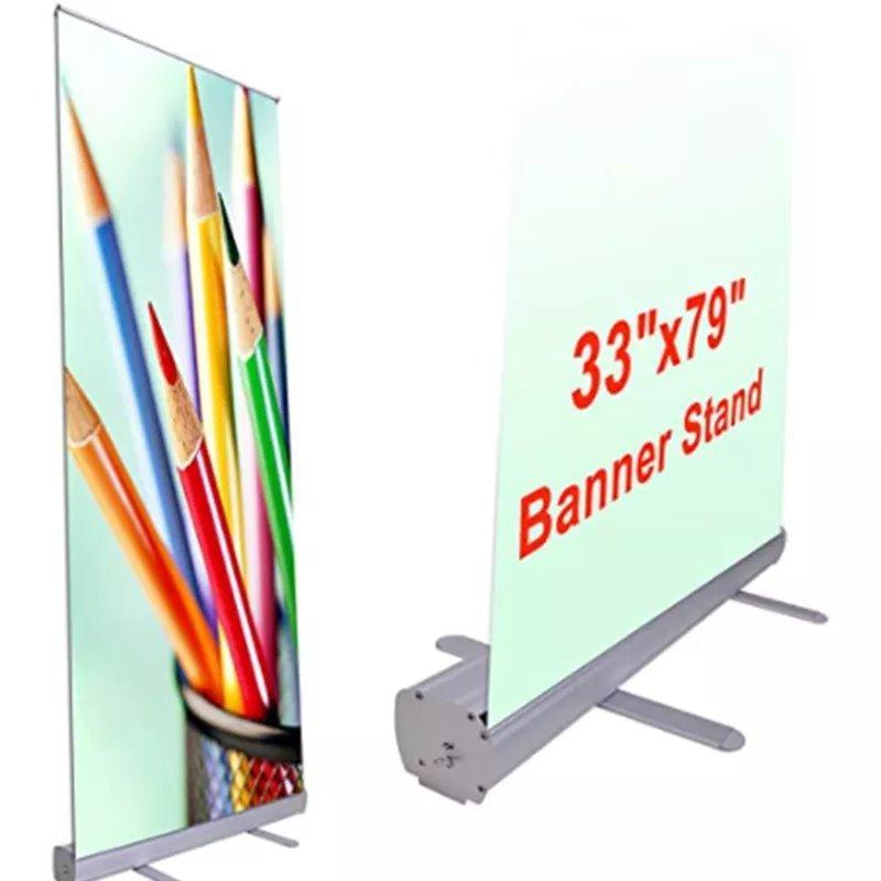 Регулируемая стойка для баннера 80x200 см с логотипом, экономичная (арт. 21102922)