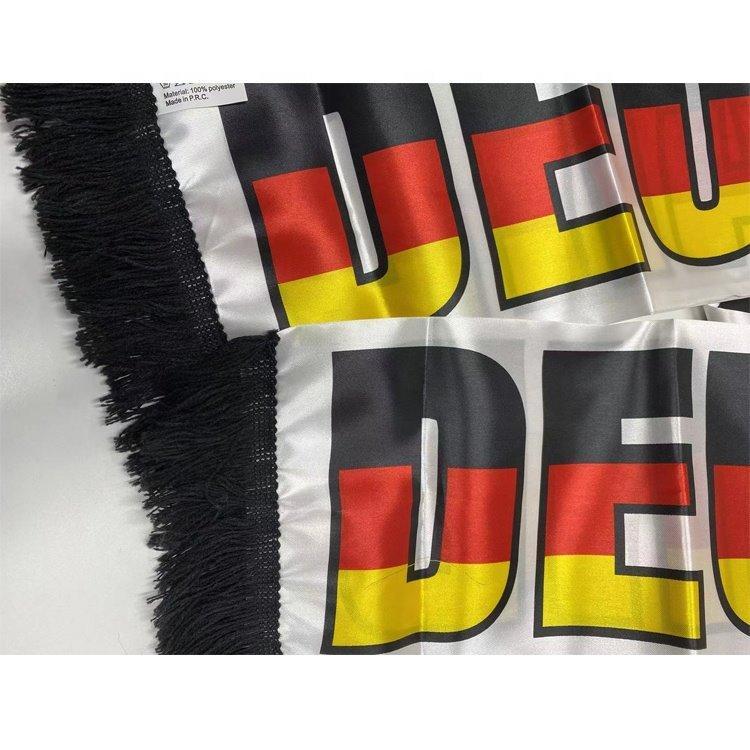 Футбольный шарф Tigray с белой кисточкой, изготовленный на заказ (арт. 21102688)