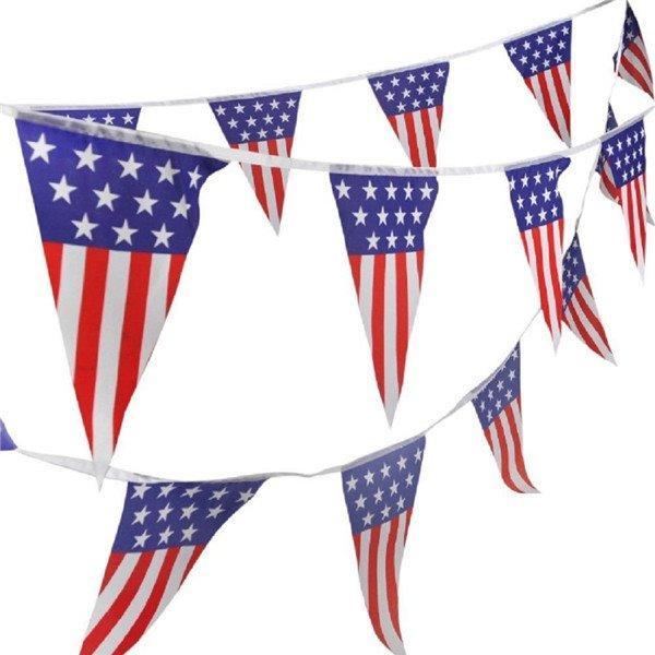 Праздничная декоративная треугольная гирлянда из полиэстера (арт. 21102857)