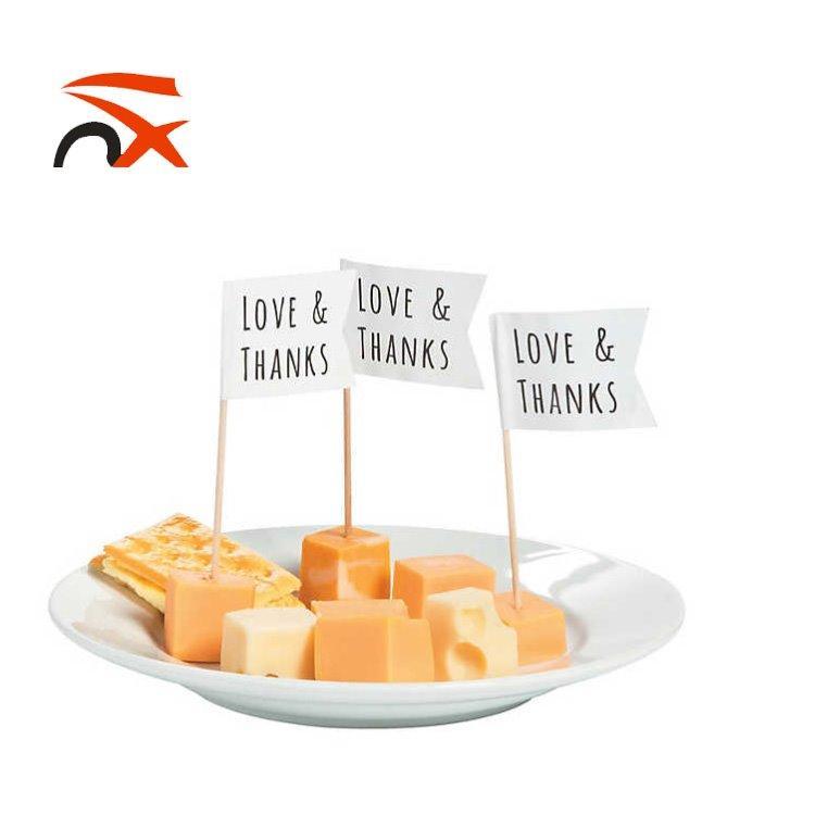 Мини-зубочистки с бумажными флажками, на заказ (арт. 21102867)