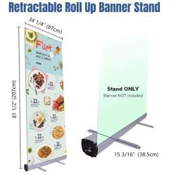 Портативная алюминиевая раздвижная стойка для баннера с логотипом (арт. 21102908)