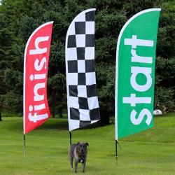 Двусторонний флаг-перо с логотипом, водостойкий дизайн (арт. 21102944)