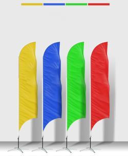 Полиэстеровые рекламные флаги с логотипом для пляжа (арт. 21102947)