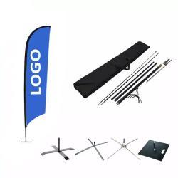 Рекламные ветроустойчивые баннеры-перья из полиэстера, каплевидный флаг (арт. 21102957)