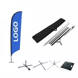 Качественный рекламный каплевидный флаг с флагштоком из стекловолокна (арт. 21102965)