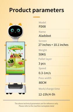 Рекламный робот с экраном 27-32 дюйма для мобильной рекламы в ТЦ (арт. 29101703)