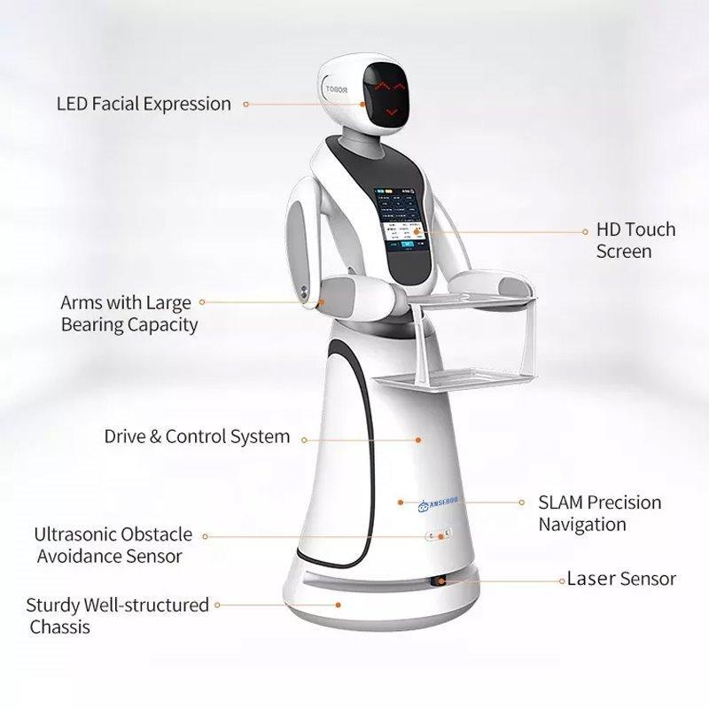 Умный робот-официант с милым дизайном для доставки и сервиса (арт. 29101727)