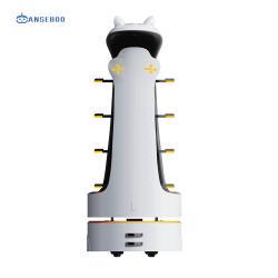 Робот-официант с экраном и управлением через приложение для ресторанов (арт. 29101829)