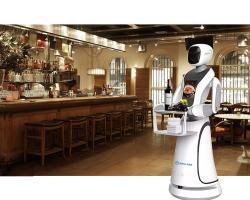 Гуманоидный робот для доставки еды с большим экраном для ресторанов (арт. 29101838)