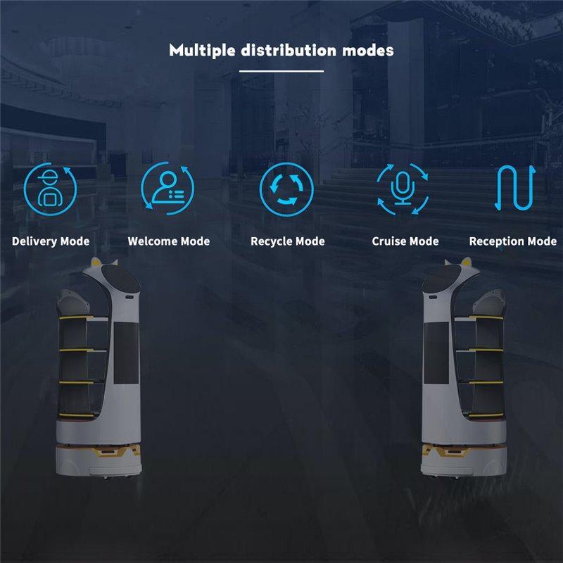 Коммерческий робот-официант для доставки с управлением через приложение (арт. 29101859)