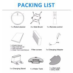 Умный робот-пылесос 2000Па с управлением через приложение и авто зарядкой (арт. 29101887)