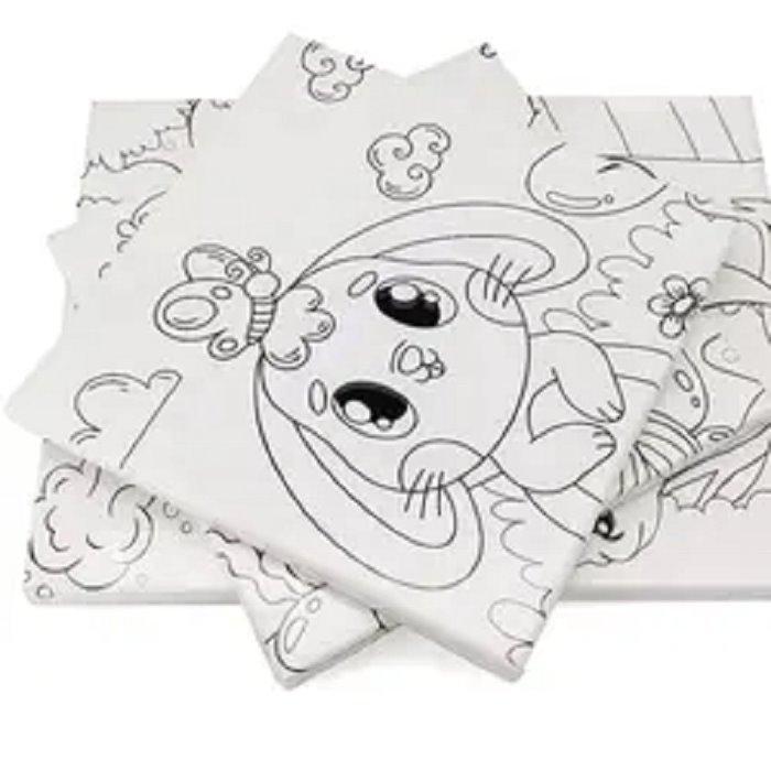 Детский набор для рисования с мультяшными рисунками, холст с логотипом (арт. 04111551)