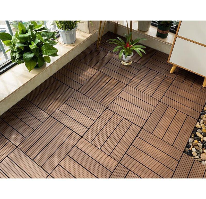 Пластиковая композитная плитка с замком, коэкструзия, 300 мм, для террасы (арт. 04111833)