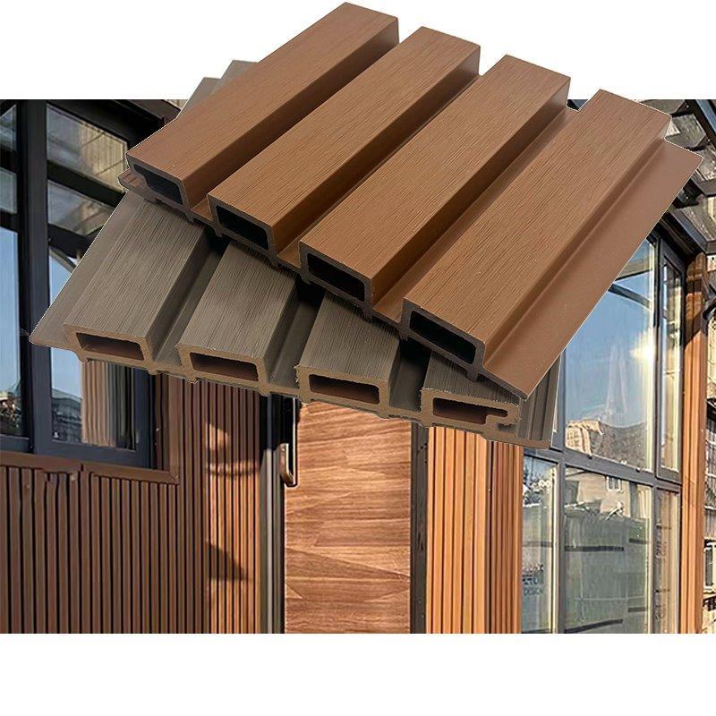 Экологичные стеновые панели WPC с рифлением, устойчивые к погоде (арт. 04111851)