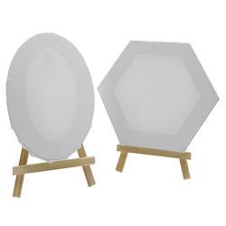 Холст на мдф, овальная форма 10*15см, для детского рисования (арт. 04111532)