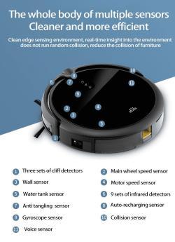 Робот-пылесос с камерой и WiFi, умная швабра для полов (арт. 04111156)
