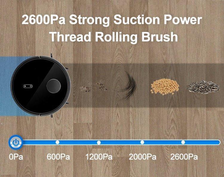 Мини робот-пылесос с функцией влажной и сухой уборки и навигацией Lidar (арт. 04111314)