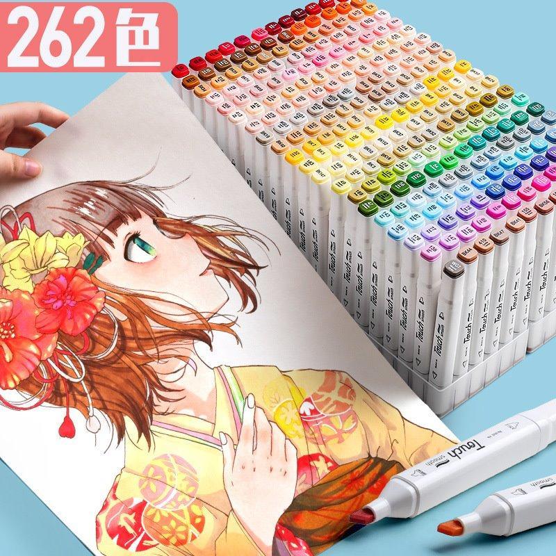 Набор двусторонних цветных карандашей с 100-262 цветами для рисования (арт. 2711758)