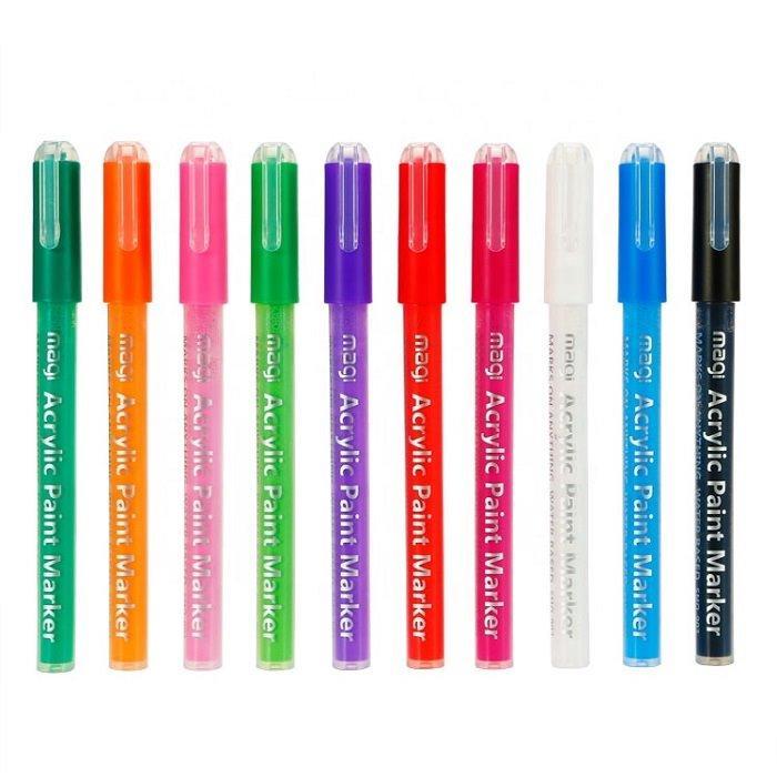 Маркеры для рисования акриловыми красками с быстрым высыханием для тканей и деревянных поверхностей (арт. 2711771)