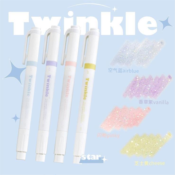 Новый дизайн маркера с блестками, двусторонний маркер для рисования и письма (арт. 2711802)