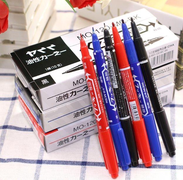 Мини маркер с двойной головкой, постоянный маркер для черного CD диска, индивидуальный логотип (арт. 2811421)