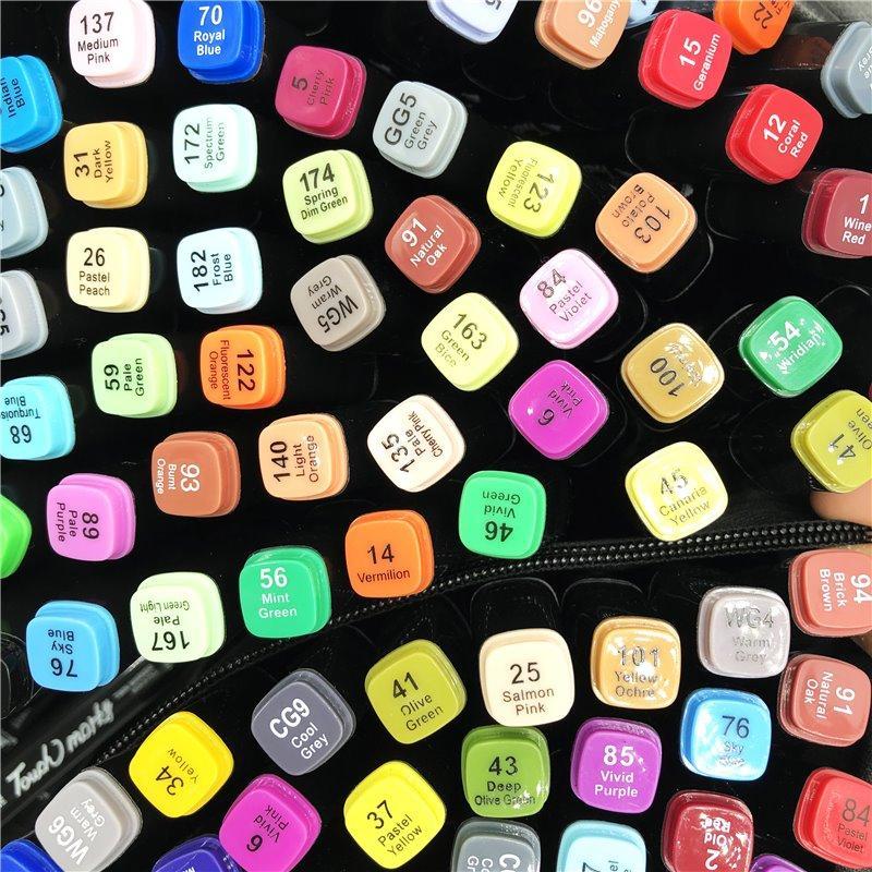 Набор маркеров для рисования и эскизов с двумя концами, 12-168 цветов (арт. 2711752)