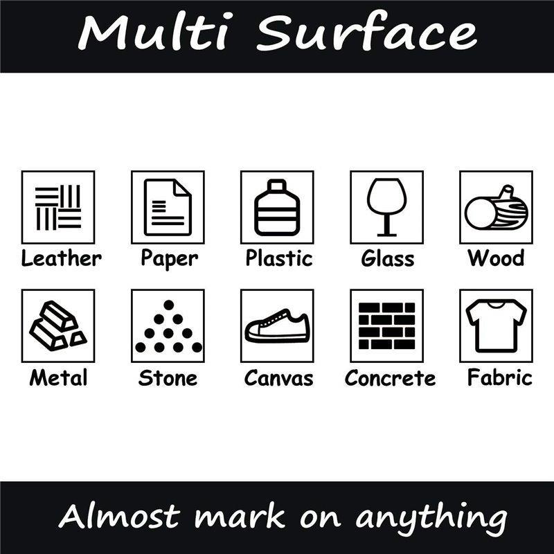 Перманентный белый маркер 0.7 мм для пластика, бумаги, быстрая сушка и удобное письмо (арт. 2711786)