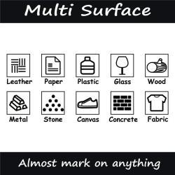 Перманентный белый маркер 0.7 мм для пластика, бумаги, быстрая сушка и удобное письмо (арт. 2711786)