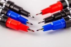 Экстремально тонкий маркер с двумя концами, постоянный маркер для логистики и маркировки (арт. 2811423)