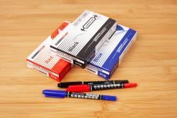 Экстремально тонкий маркер с двумя концами, постоянный маркер для логистики и маркировки (арт. 2811423)