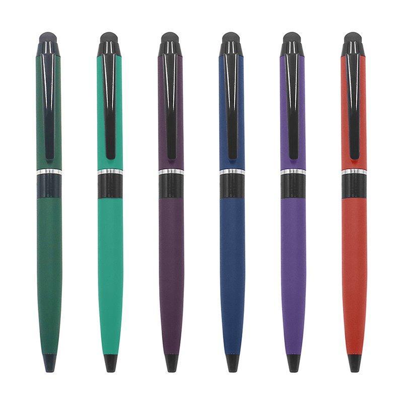 Шариковая ручка 2 в 1 со стилусом, металлический корпус, рекламный подарок (арт. 2611752)