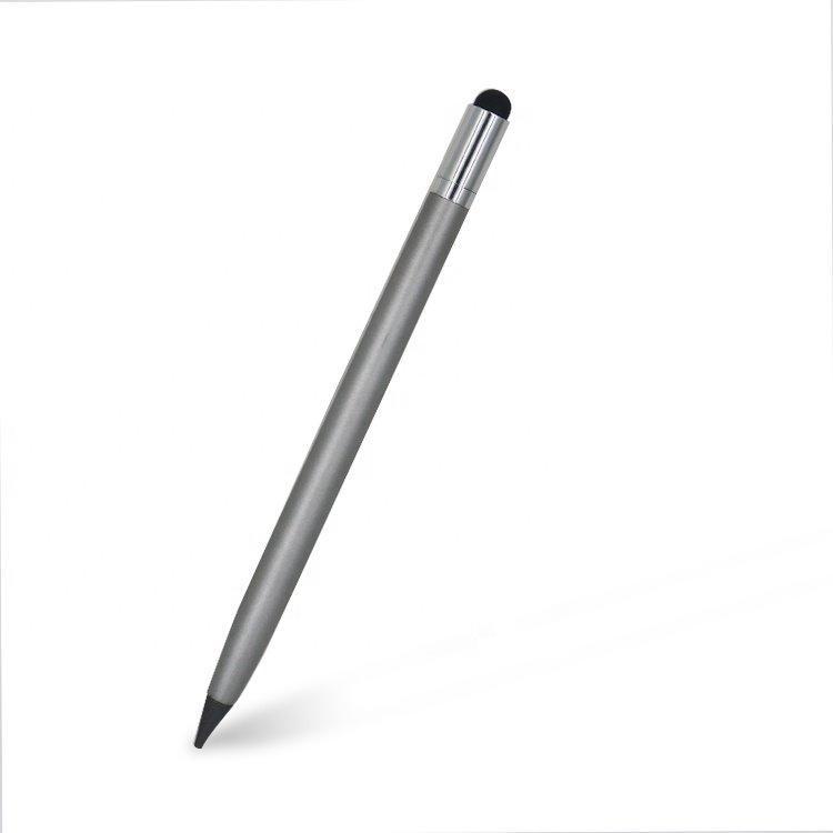 Брендированный металлический вечный карандаш со стилусом и ластиком, для рекламы (арт. 2611757)