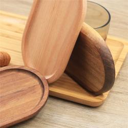 Водостойкий деревянный поднос из акации или бука, для кофе и сервировки (арт. 2611610)