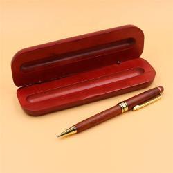 Шариковая ручка из палисандра в деревянной подарочной коробке, стильный набор (арт. 2611630)