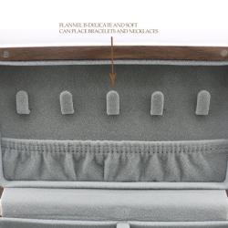 Шкатулка из орехового дерева для хранения украшений, с логотипом и зеркалом (арт. 2611635)